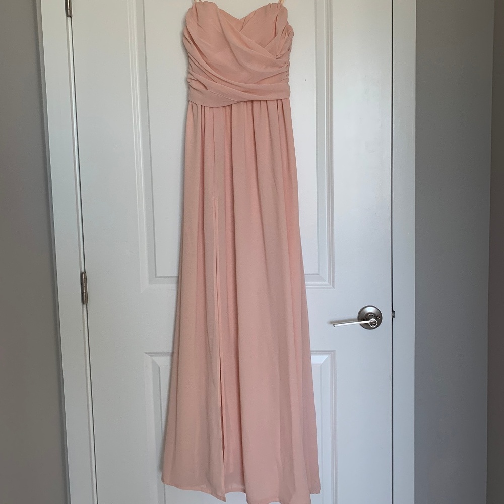 Lulu's Blush Pink Maxi Dress